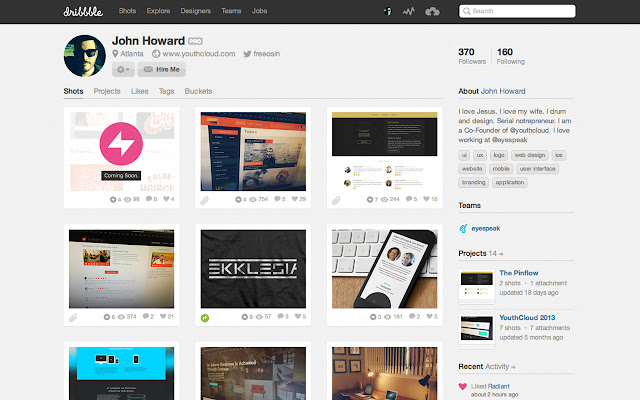 Dribbble Powerrr  from Chrome web store to be run with OffiDocs Chromium online