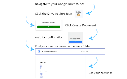Drive Folder Doc Generator  from Chrome web store to be run with OffiDocs Chromium online