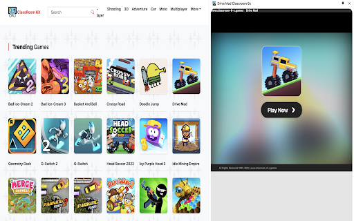 Drive Mad Classroom 6x  from Chrome web store to be run with OffiDocs Chromium online