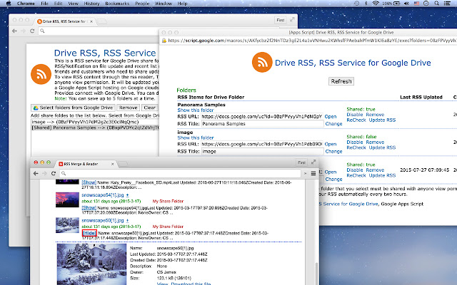 Drive RSS, RSS Service for Google Drive  from Chrome web store to be run with OffiDocs Chromium online