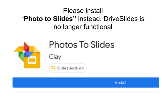 DriveSlides by Matt Miller and Alice Keeler  from Chrome web store to be run with OffiDocs Chromium online