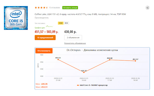Dr.Octopus Динамика изменения цен  from Chrome web store to be run with OffiDocs Chromium online