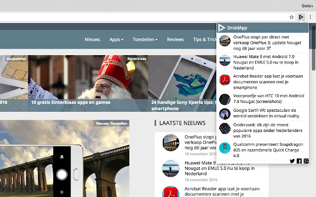 DroidApp.nl Feed  from Chrome web store to be run with OffiDocs Chromium online