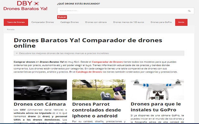 Drones Baratos Ya!  from Chrome web store to be run with OffiDocs Chromium online