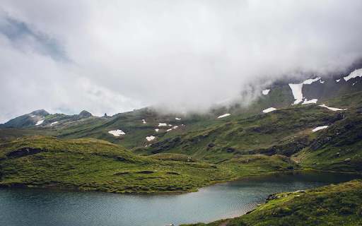 Drone Shot of Bachalpsee  from Chrome web store to be run with OffiDocs Chromium online