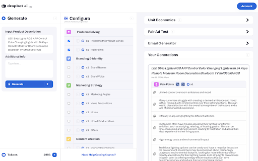 Dropbot AI+  from Chrome web store to be run with OffiDocs Chromium online