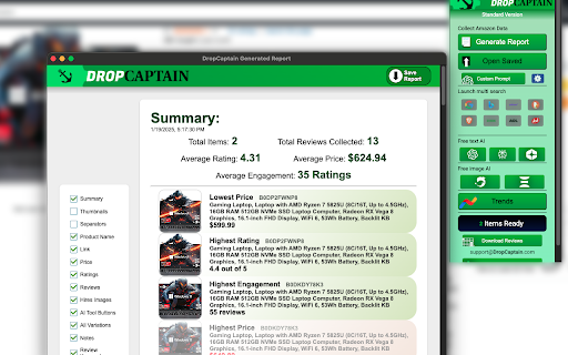 DropCaptain  from Chrome web store to be run with OffiDocs Chromium online