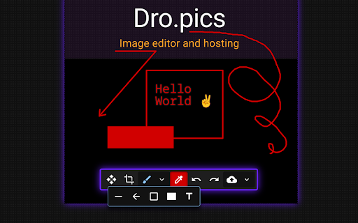 Dro.pics Screenshot  from Chrome web store to be run with OffiDocs Chromium online