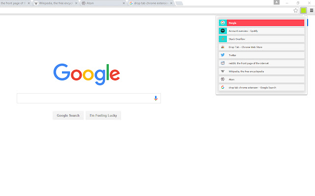 DropTab  from Chrome web store to be run with OffiDocs Chromium online