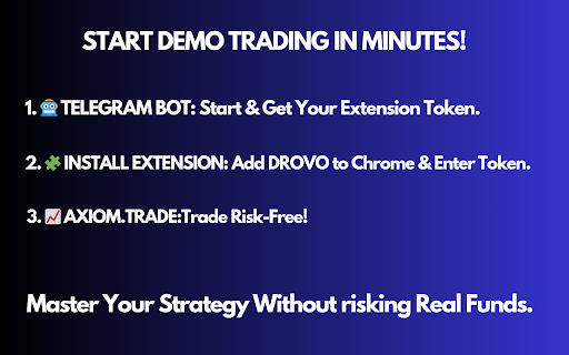 DROVO Trading Extension (DEMO)  from Chrome web store to be run with OffiDocs Chromium online