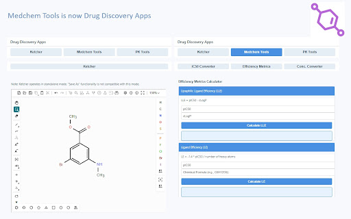 Drug Discovery Apps  from Chrome web store to be run with OffiDocs Chromium online