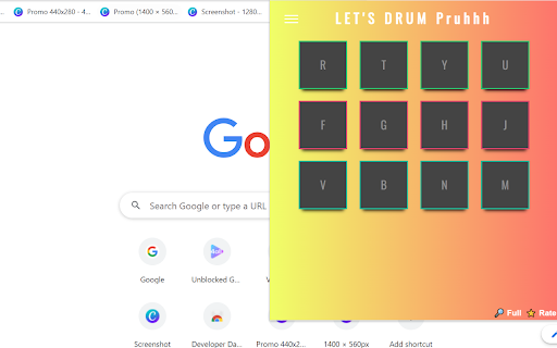 Drum 4x3 Game  from Chrome web store to be run with OffiDocs Chromium online