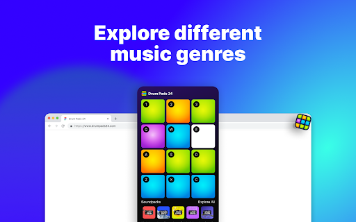 Drum Pads 24: Beatmaker  from Chrome web store to be run with OffiDocs Chromium online