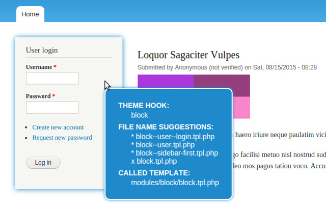 Themer Drupal dal Chrome Web Store da eseguire con OffiDocs Chromium online