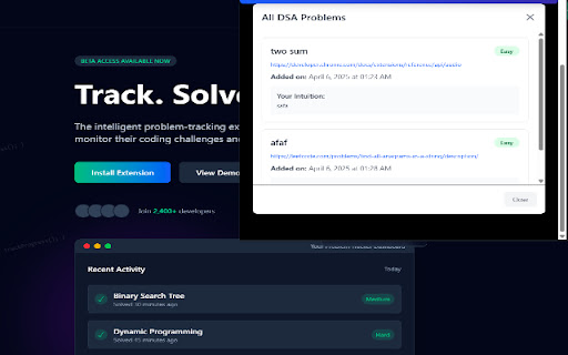 DSA Revision Buddy  from Chrome web store to be run with OffiDocs Chromium online