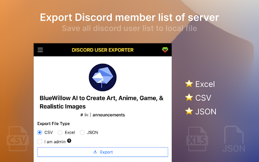 dSaver Export Discord user list to CSV  from Chrome web store to be run with OffiDocs Chromium online
