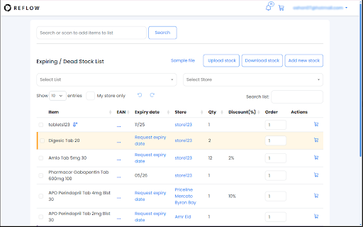DSlist  from Chrome web store to be run with OffiDocs Chromium online