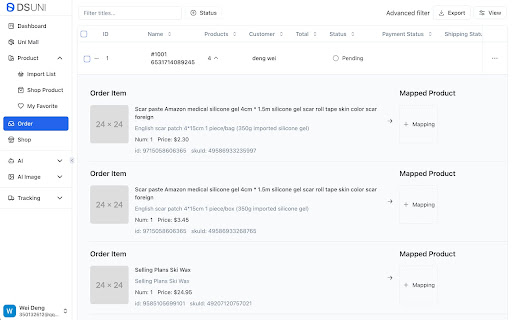DSUni: AI Dropshipping  POD  from Chrome web store to be run with OffiDocs Chromium online