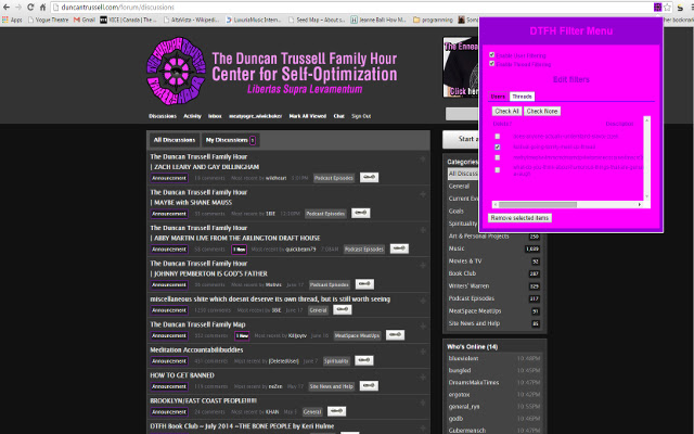 DTFH ShitPostFlusher II: Oppression Quest  from Chrome web store to be run with OffiDocs Chromium online