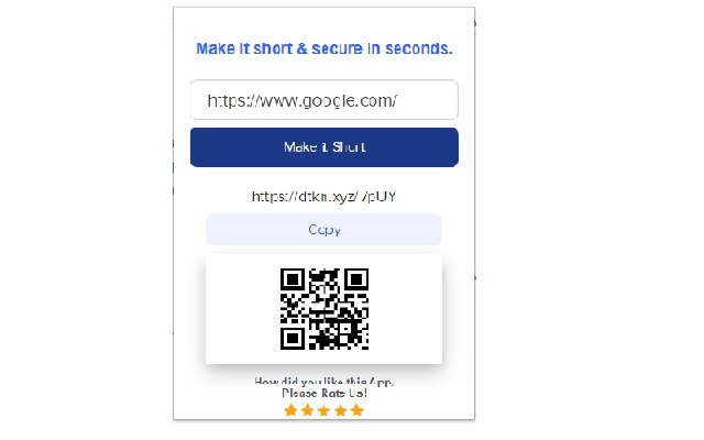 DTKN Link Shortener  from Chrome web store to be run with OffiDocs Chromium online