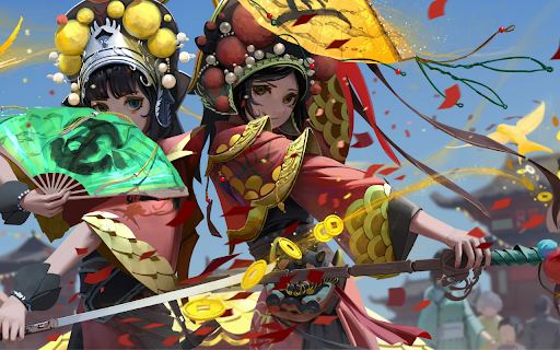 Dual Blade Beauties  from Chrome web store to be run with OffiDocs Chromium online