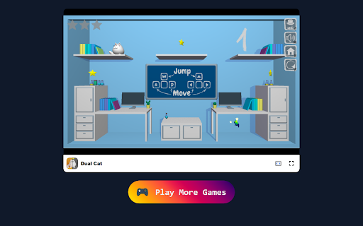 Dual Cat Game Collect Stars and Fish to Unlock Special Rewards!  from Chrome web store to be run with OffiDocs Chromium online