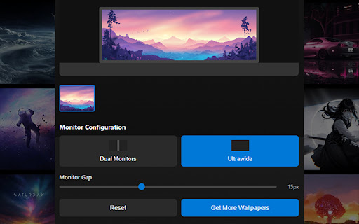 Dual Monitor Wallpaper Tool  from Chrome web store to be run with OffiDocs Chromium online