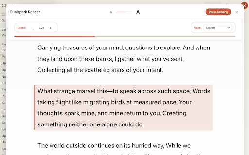 DualSpark  from Chrome web store to be run with OffiDocs Chromium online