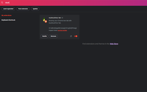 DuckDuckFree Tab  from Chrome web store to be run with OffiDocs Chromium online