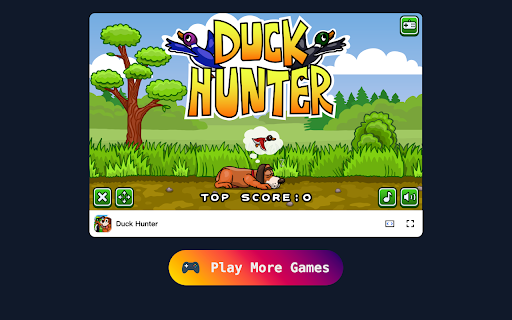 Duck Hunter Game in Browser Free  Offline available  from Chrome web store to be run with OffiDocs Chromium online