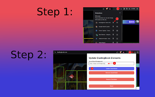 DuelingBook Theme Editor  from Chrome web store to be run with OffiDocs Chromium online