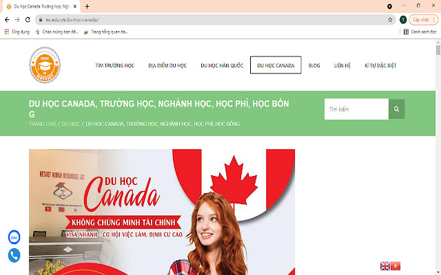 Du học canada netviet  from Chrome web store to be run with OffiDocs Chromium online