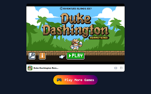 Duke Dashington Remastered Game Dash Through Ancient Temples!  from Chrome web store to be run with OffiDocs Chromium online