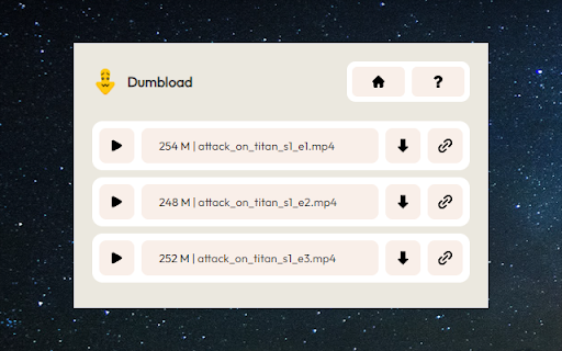 Dumbload (Free Video Downloader)  from Chrome web store to be run with OffiDocs Chromium online