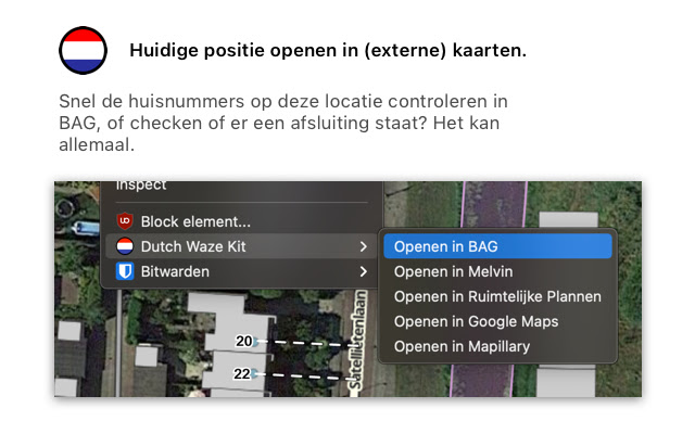 Dutch Waze Kit  from Chrome web store to be run with OffiDocs Chromium online