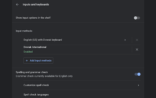 Dvorak International  from Chrome web store to be run with OffiDocs Chromium online