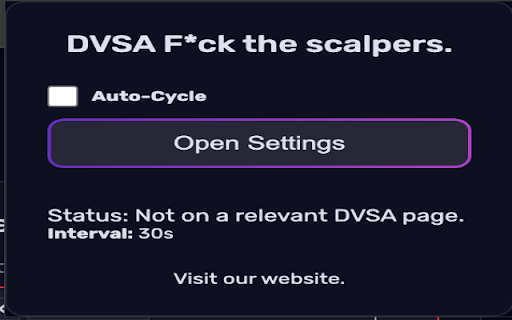 DVSA Test Slot Monitor  from Chrome web store to be run with OffiDocs Chromium online