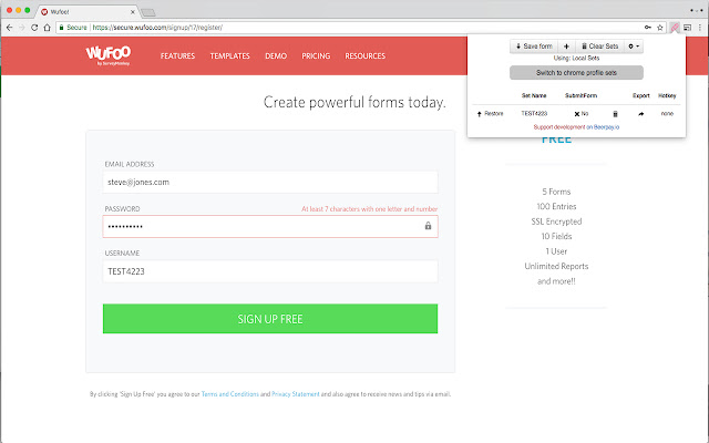 DWD Form Filler  from Chrome web store to be run with OffiDocs Chromium online
