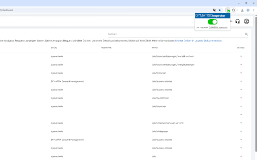 DYMATRIX Inspector  from Chrome web store to be run with OffiDocs Chromium online