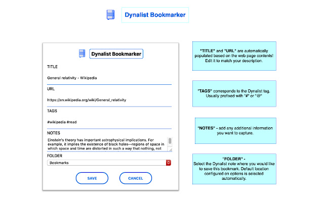 Dynalist Bookmarker  from Chrome web store to be run with OffiDocs Chromium online