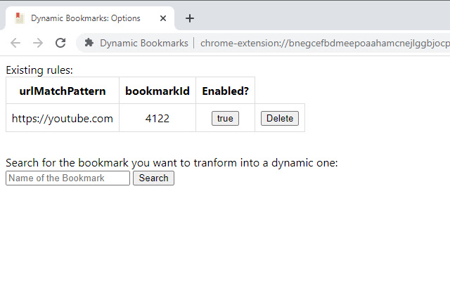 Dynamic Bookmarks  from Chrome web store to be run with OffiDocs Chromium online