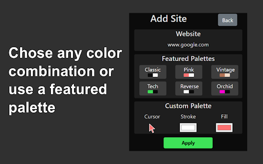 Dynamic Cursor  from Chrome web store to be run with OffiDocs Chromium online
