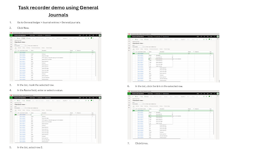 Dynamics 365 for Finance and Operations Task Recorder Screenshot Extension  from Chrome web store to be run with OffiDocs Chromium online