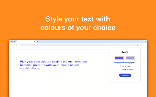 Dysaid  from Chrome web store to be run with OffiDocs Chromium online