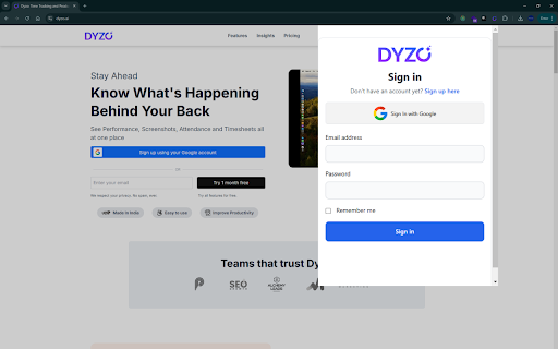 Dyzo Task Manager  from Chrome web store to be run with OffiDocs Chromium online