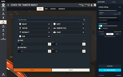 EA FC Sniping Bot  Autobuyer (FUT Simple Trader)  from Chrome web store to be run with OffiDocs Chromium online