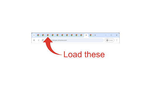 Eager Loader  from Chrome web store to be run with OffiDocs Chromium online