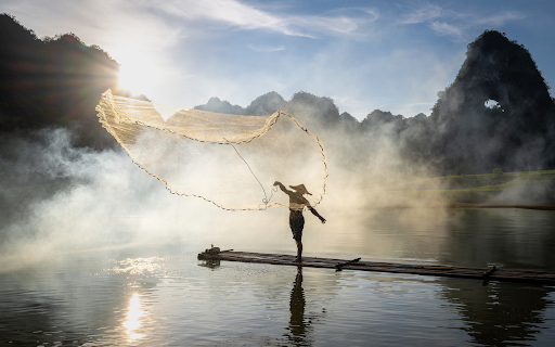 Early morning fishing  from Chrome web store to be run with OffiDocs Chromium online
