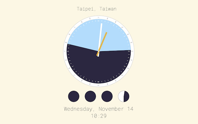 Earth Clock  from Chrome web store to be run with OffiDocs Chromium online