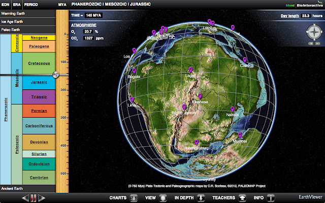 EarthViewer  from Chrome web store to be run with OffiDocs Chromium online